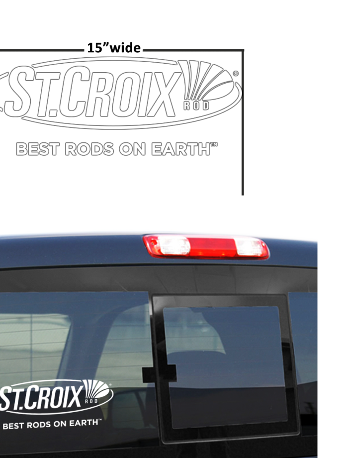 St. Croix 15 Classic White Decal