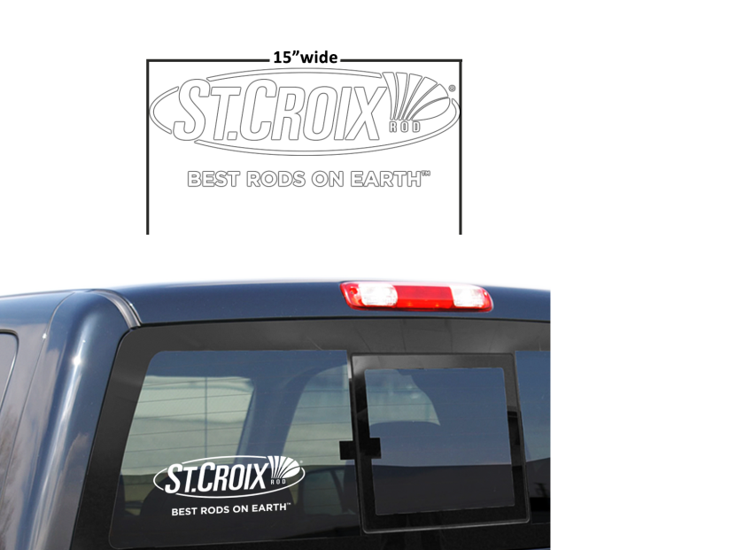 St. Croix 15 Classic White Decal
