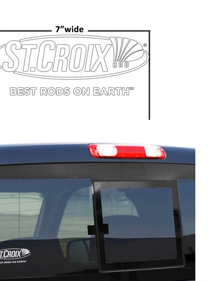 St. Croix 7 Classic White Decal